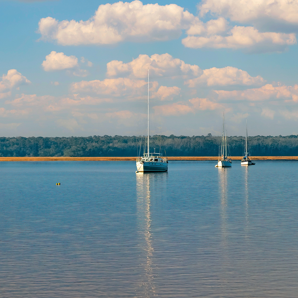 Sailboats in St Marys, Georgia